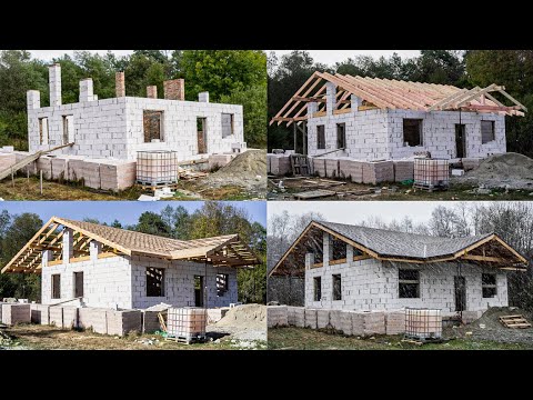 Видео: Строительство крыши с наслонной стропильной системой