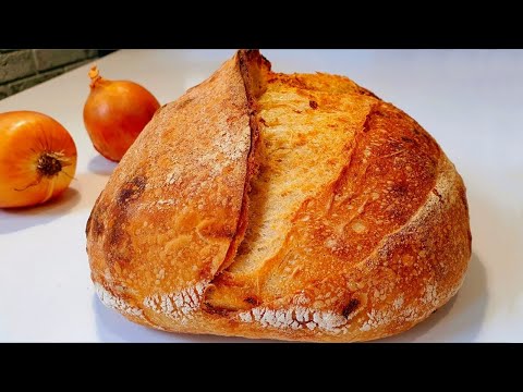 Видео: Как испечь Пышный ХЛЕБ на Закваске Левито Мадре! Рецепт с Луком! Пошагово как для новичков!