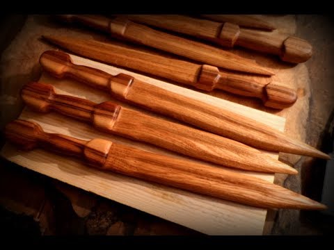 Видео: Как изготовить деревянный кинжал.