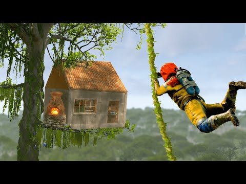 Видео: Я построил первый ДОМ НА ДЕРЕВЕ В ДЖУНГЛЯХ в официальном расте... rust