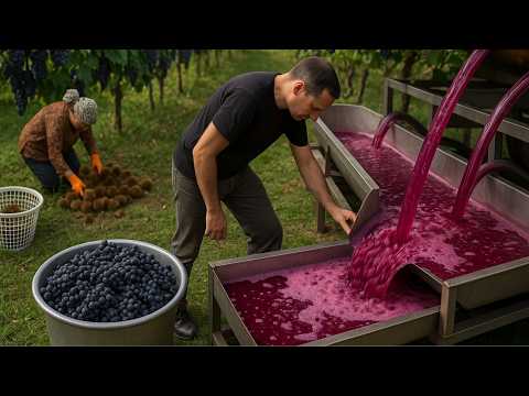 Видео: Сбор винограда в горах Азербайджана | Традиционное домашнее виноделие🍇