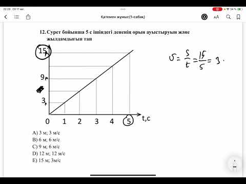 Видео: Бірқалыпты қозғалыс графиктері(1)