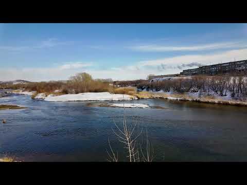 Видео: Темиртау, прогулка река Нура пр.Республики, ул.Восточная, Северная.