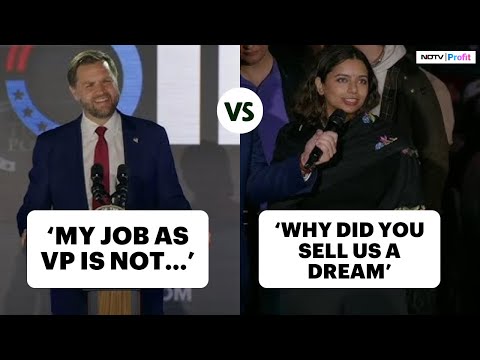 Видео: Дж. Д. Вэнс публично столкнулся с индийской женщиной из-за визы H1B и иммиграционных репрессий Тр...