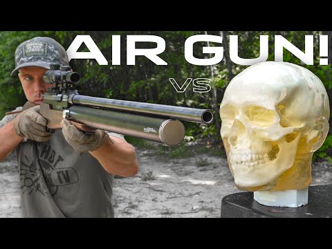 Видео: Самая мощная в мире пневматическая винтовка против человеческой головы!! (ZEUS 72 CAL)