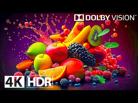 Видео: Фрукты в 4K Dolby Vision - Красивое видео в коллекции фруктов 4k HDR 120FPS