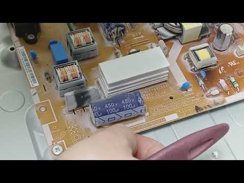 Видео: ремонт телевизора samsung ue40eh5000w, не включается, типовая неисправность weltrend (BN41-01795A)