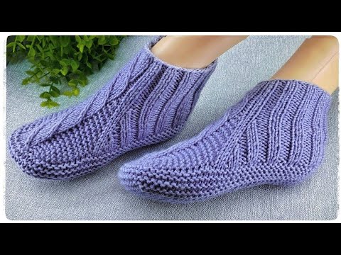 Видео: 💥ЛЮБОЙ СМОЖЕТ СВЯЗАТЬ!!!💥Вязаные следки на двух спицах👌Подробный мастер класс