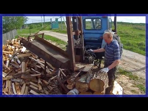 Видео: Механическая Колка Дров. Трактор Т-40АМ турбо.