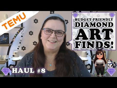 Видео: Алмазная живопись Haul 8 | Temu Haul – ОГРОМНЫЕ бюджетные находки для алмазного искусства!
