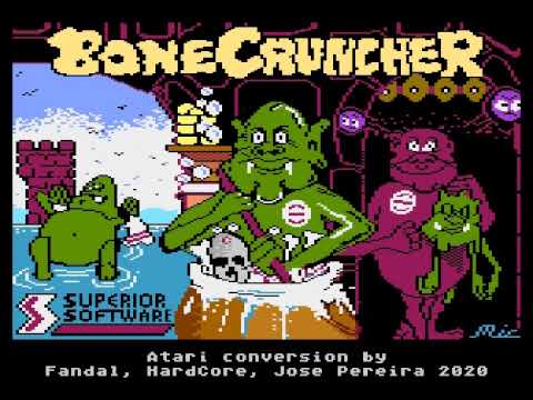 Видео: ATARI 8bit XL XE Game: "Bone Cruncher" Longplay 100% Complete АТАРИ прохождение