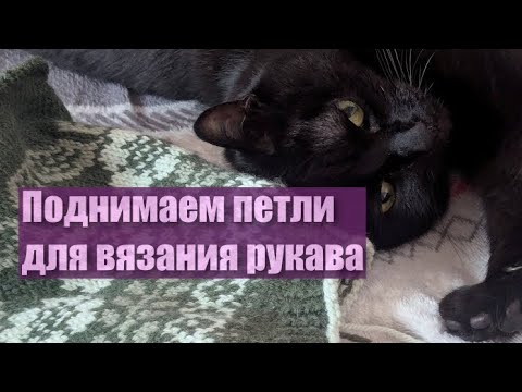 Видео: Поднимаем петли для вязания рукава - МК   #вязаниеспицами