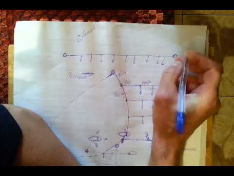 Видео: Перемёт перетяга рыбацкая снасть схема установки на реке. Часть-5