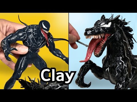 Видео: как сделать VENOM из глины | VENOM + VENOM HORSE