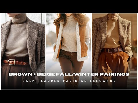 Видео: Коричневый + бежевый: осенне-зимние сочетания 👜 Ralph Lauren Parisian Elegance