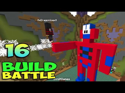 Видео: ч.16 Minecraft Build Battle - Лампа с Джином, Дедушкины Часы и Спайдэрмэн