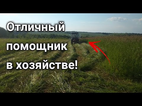 Видео: Сенокос минитрактором DongFeng 244 полный цикл от покоса до тюкования!