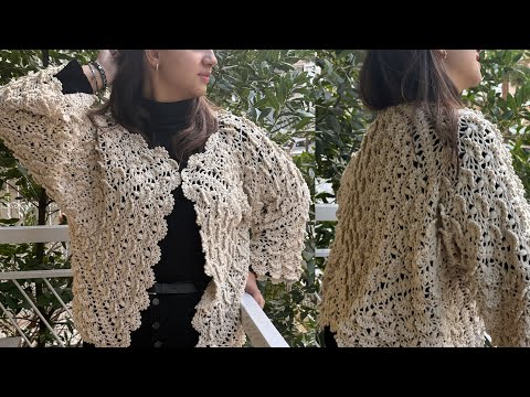 Видео: Вязать легко и приятно! Кардиган-шестиугольник крючком. Изготовление #вязание крючком