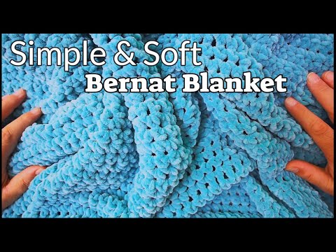Видео: Пряжа для вязания крючком Bernat Blanket Patterns Вязание крючко...