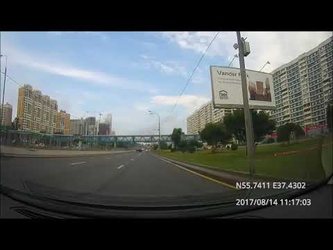 Видео: Driving in Moscow agglomeration: Текстильщики - Красногорск 14/08/2017 (timelapse 4x-10x)