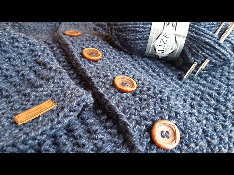 Видео: Мужской КАРДИГАН/ продвижения/ как вязала РУКАВ #кардиганспицами