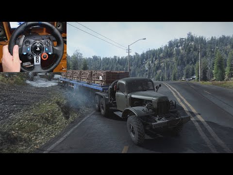 Видео: Доставка на ЗиЛ-157 | Delivery by ZIL-157 | Logitech G29 | SnowRunner