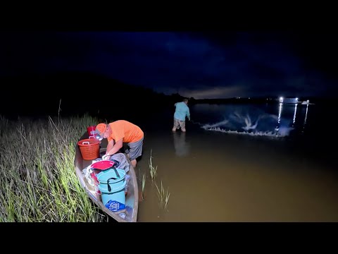 Видео: Ловите КРЕВЕТОК сачком ночью с берега! Ловите чистую рыбу!
