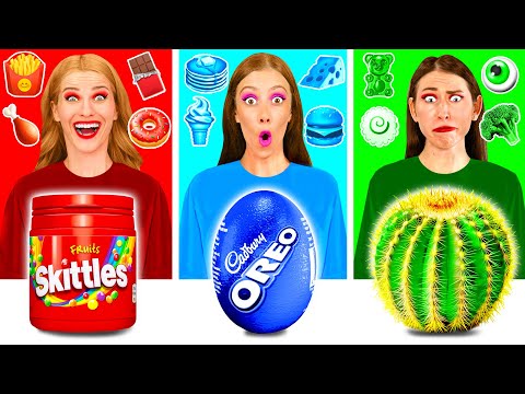 Видео: 24 Часа Едим Еду Одного Цвета Челлендж | Забавные Кухонные Лайфхаки с KiKi Challenge