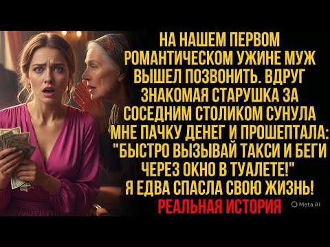 Видео: На романтическом ужине старушка сунула мне деньги, шепнув: «Беги!», но когда я посмотрела на мужа...