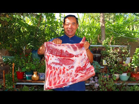 Видео: Лучший способ насладиться свиным животом! Огромное мясо, жареное и тушеное!| Дядя Деревенская Кухня
