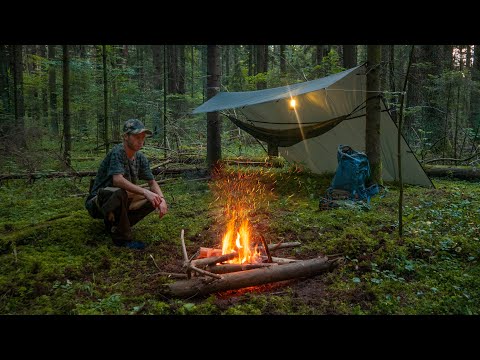Видео: ОДИНОЧНЫЙ ПОХОД. НОЧЕВКА В ГАМАКЕ .НАШЕЛ СХРОН В ЛЕСУ. Беспокойная ночь