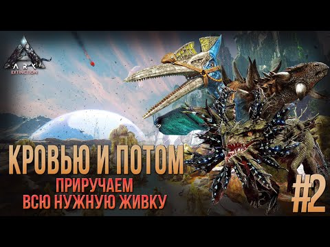 Видео: Вся нужная живка за один день! - Приручим Птера, Анкило, Дедикуруса и Вело - ARK Extinction #2