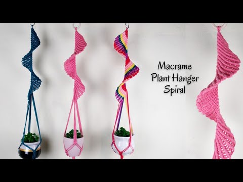 Видео: Спиральная вешалка для растений макраме | Учебник по макраме