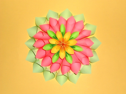 Видео: Большие цветы из бумаги.Поделки оригами на 8 марта