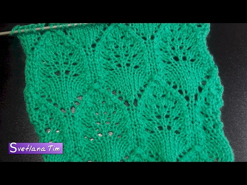 Видео: АЖУРНЫЙ УЗОР "ШЕСТИУГОЛЬНИК" + Схема вязания спицами ажурного узора. Вязание МК № 510
