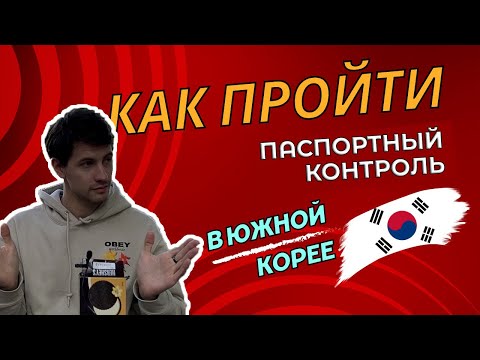 Видео: Как пройти паспортный контроль на границе в Южной Корее