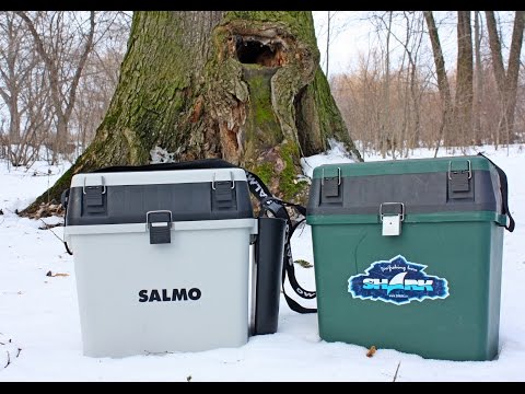 Видео: Обзор ящиков для зимней рыбалки Salmo и Golden Catch