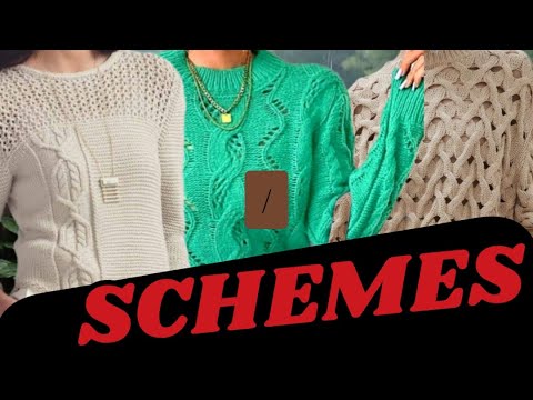 Видео: Обалденные свитеры, джемперы со схемами узоров. Awesome sweaters and jumpers with pattern diagrams.