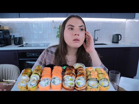 Видео: МУКБАНГ ужасающая история прошлого о которой вы не слышали Доставка роллов, сет лосось mukbang sushi