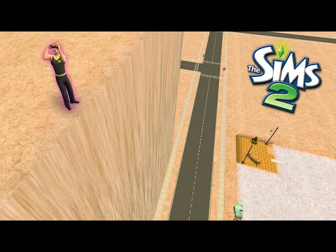 Видео: пытаюсь спуститься с горы в симс 2