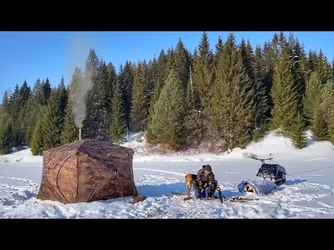 Видео: НА ЛЬДУ В ТЕПЛОЙ ПАЛАТКЕ С ПЕЧКОЙ, ИЩЕМ РЫБУ ПОДВОДНОЙ КАМЕРОЙ