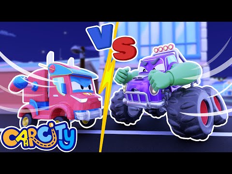 Видео: Супер ГРУЗОВИК ПАУК против Монстр Трака ХАЛКА | Мстители Супер Герои