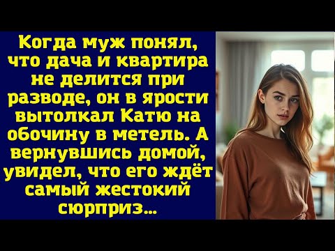 Видео: Когда муж понял, что дача и квартира не делится при разводе, он в ярости вытолкал Катю