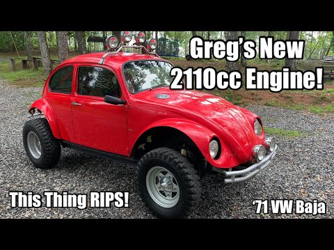 Видео: ОБНОВЛЕНИЕ по VW Baja Bug 1971 года Грега — двигатель 2110 куб. см.