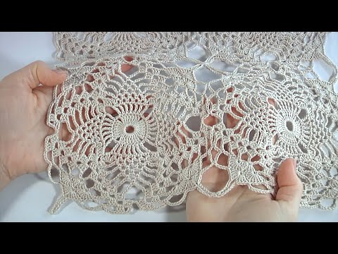 Видео: Ажурные Мотивы крючком/Соединение Мотивов последним рядом вязания/Можно связать любое изделие