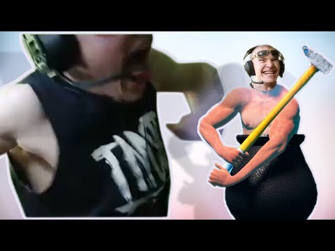 Видео: ОЧЕНЬ НЕРВНЫЙ ПОДЪЕМ с derzko69 в Getting Over It