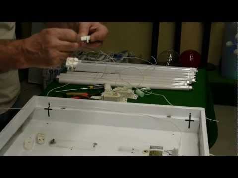 Видео: Переделка офисного светильника Армстронг (4х18 Вт).