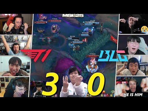 Видео: Реакция стримеров на T1 STOMPING BLG | MSI All Games Highlights