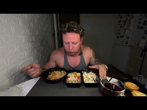 Видео: МУКБАНГ ПЛОВ / ДОСТАВКА ЕДЫ / ОБЖОР / EATING / Mukbang ASMR АСМР