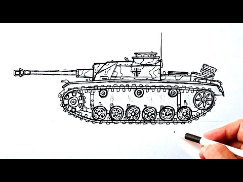 Видео: Как нарисовать танк StuG III